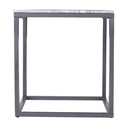 Wynn Modern Luxe Solid Marble Square End Table