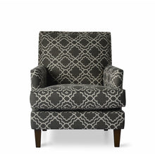 Aubrey Contemporary Geometric Upholstered Accent Chair with Nailhead Trim