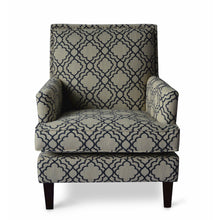 Aubrey Contemporary Geometric Upholstered Accent Chair with Nailhead Trim