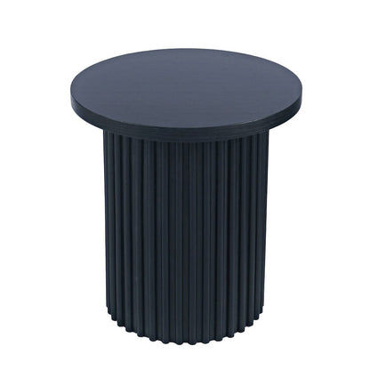 Auden Three Piece Mid-Century Modern Fluted Living Room Coffee and End Table Set