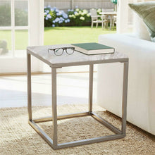 Wynn Modern Luxe Solid Marble Square End Table
