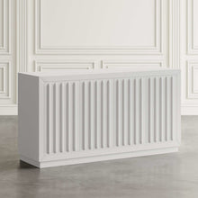 Maven 60" Mid-Century Modern Fluted Four Door Sideboard Storage Cabinet