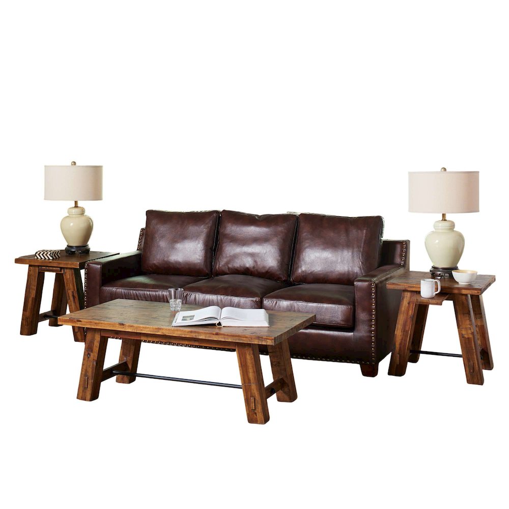 Cannon Valley Rustic Modern 3-Pc Living Room Coffee, Matching End Tables