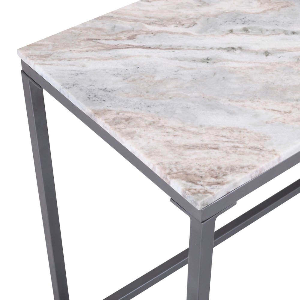 Wynn 50" Modern Luxe Solid Marble Sofa Console Table