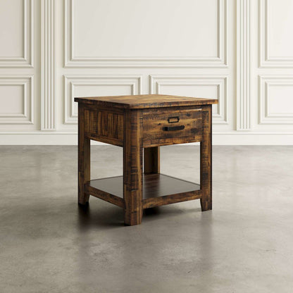 Cannon Valley Rustic Modern 3-Pc Living Room Coffee/End/Side Table Set