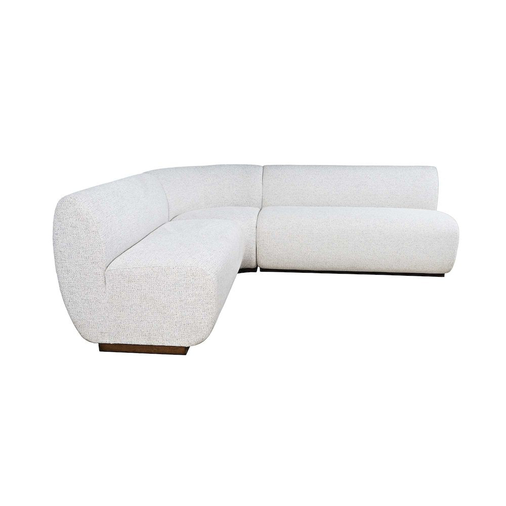 Milano Performance Fabric Banquette Sectional, 5 Seats and Corner Wedge