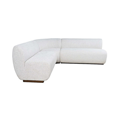 Milano Performance Fabric Banquette Sectional, 5 Seats and Corner Wedge