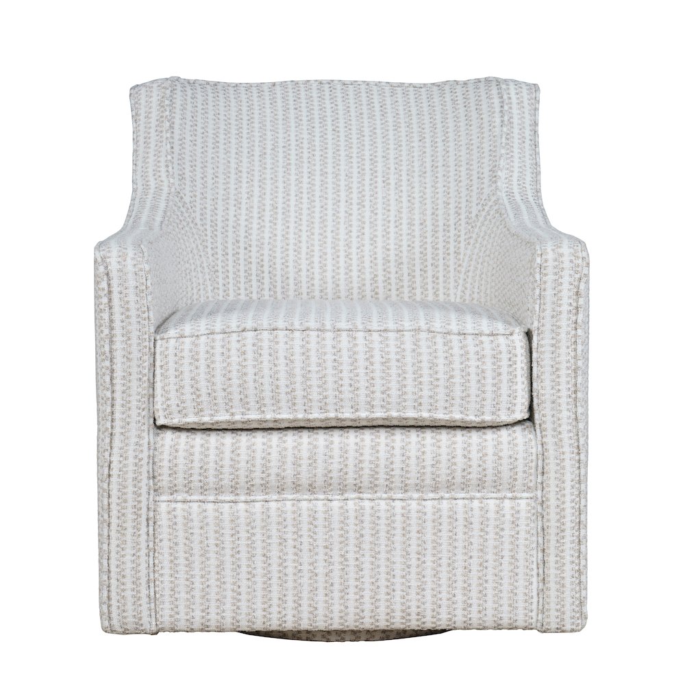 Barrett Crux Transitional Modern Textured Upholstery Swivel Accent Armchair