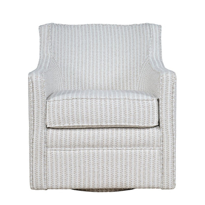 Barrett Crux Transitional Modern Textured Upholstery Swivel Accent Armchair