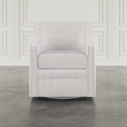 Barrett Crux Transitional Modern Textured Upholstery Swivel Accent Armchair