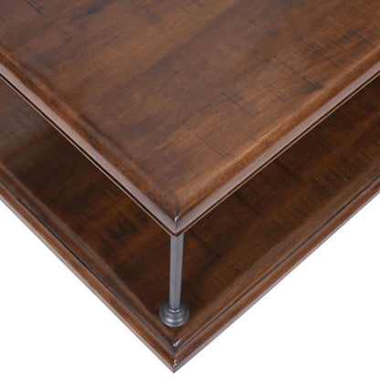Larson Transitional Industrial Three Piece Living Room Occasional Table Set