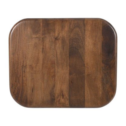 Mandara Global Modern Solid Wood Pillar Double Pedestal End Table