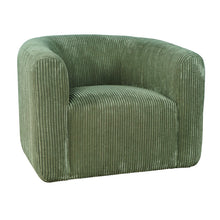 Biggs Modern Corduroy Upholstered Curved Barrel Swivel Accent Chair