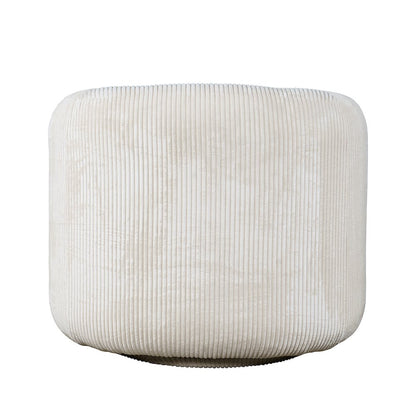 Biggs Modern Corduroy Upholstered Curved Barrel Swivel Accent Chair