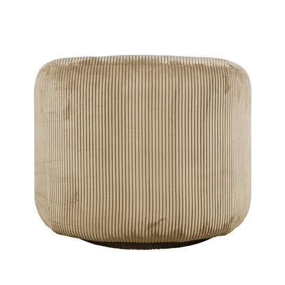 Biggs Modern Corduroy Upholstered Curved Barrel Swivel Accent Chair
