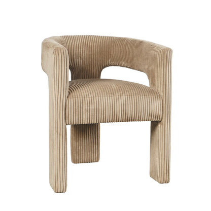 Bowen Modern Three-Leg Upholstered Accent Dining Armchair with Corduroy Fabric