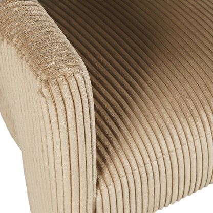Bowen Modern Three-Leg Upholstered Accent Dining Armchair with Corduroy Fabric