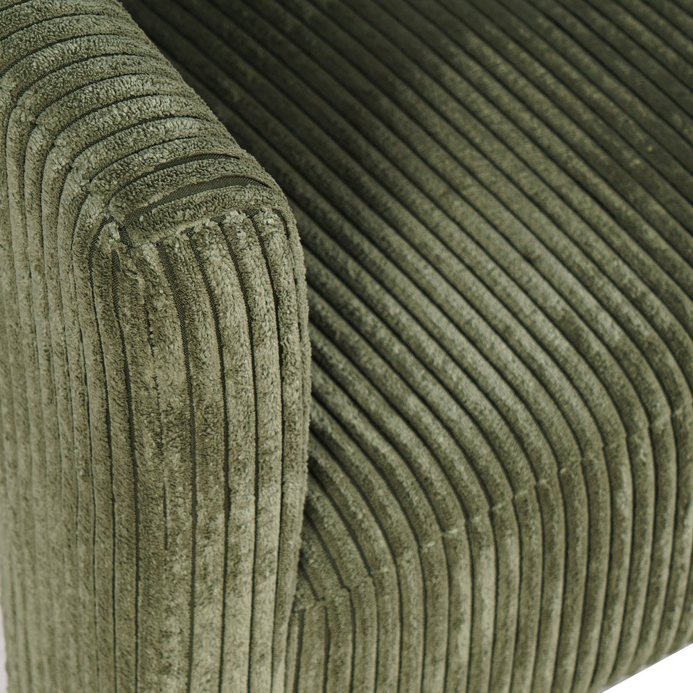 Bowen Modern Three-Leg Upholstered Accent Dining Armchair with Corduroy Fabric