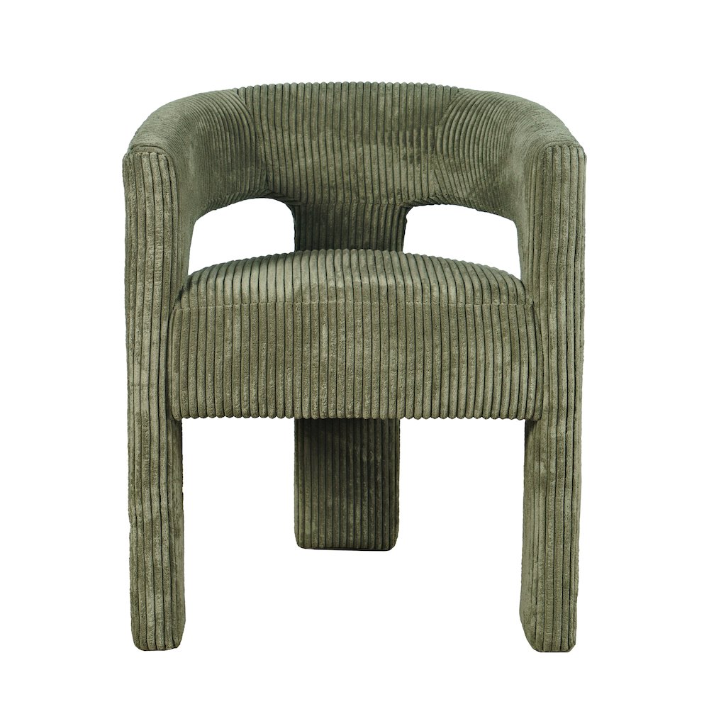 Bowen Modern Three-Leg Upholstered Accent Dining Armchair with Corduroy Fabric