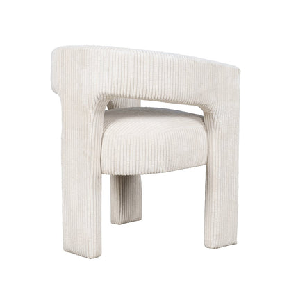 Bowen Modern Three-Leg Upholstered Accent Dining Armchair with Corduroy Fabric