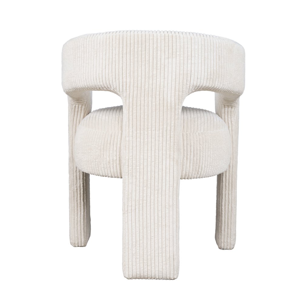 Bowen Modern Three-Leg Upholstered Accent Dining Armchair with Corduroy Fabric