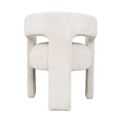 Bowen Modern Three-Leg Upholstered Accent Dining Armchair with Corduroy Fabric