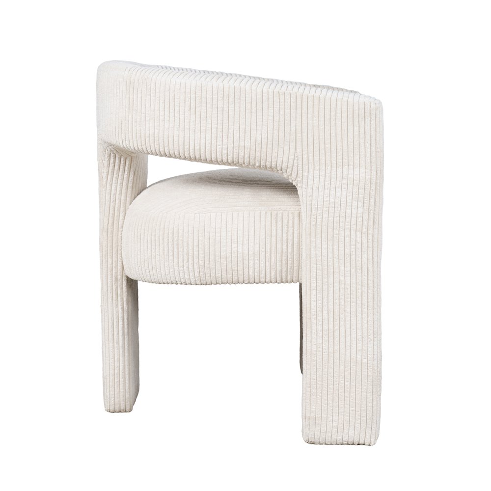Bowen Modern Three-Leg Upholstered Accent Dining Armchair with Corduroy Fabric