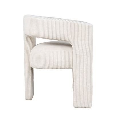 Bowen Modern Three-Leg Upholstered Accent Dining Armchair with Corduroy Fabric