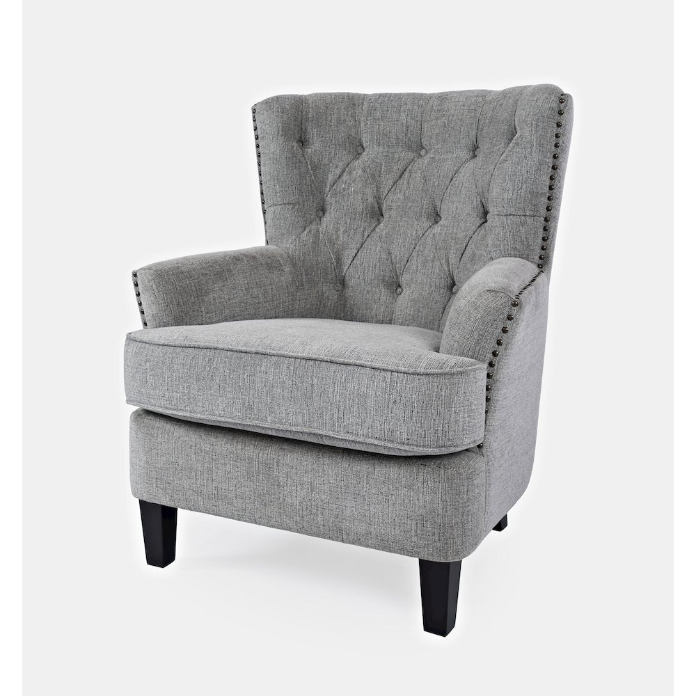 Bryson Transitional Upholstered Accent Chair with Nailhead Trim