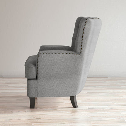Bryson Transitional Upholstered Accent Chair with Nailhead Trim
