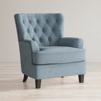 Bryson Transitional Upholstered Accent Chair with Nailhead Trim