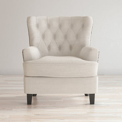 Bryson Transitional Upholstered Accent Chair with Nailhead Trim