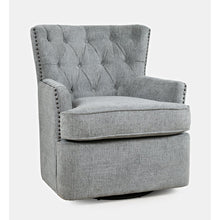 Bryson Transitional Upholstered Swivel Chair with Nailhead Trim