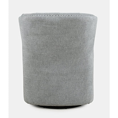Bryson Transitional Upholstered Swivel Chair with Nailhead Trim