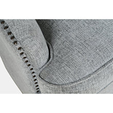Bryson Transitional Upholstered Swivel Chair with Nailhead Trim