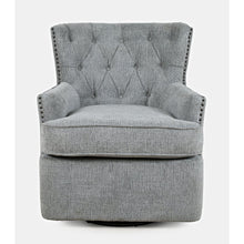 Bryson Transitional Upholstered Swivel Chair with Nailhead Trim