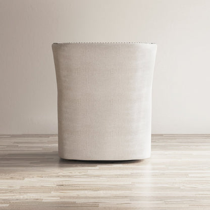 Bryson Transitional Upholstered Swivel Chair with Nailhead Trim
