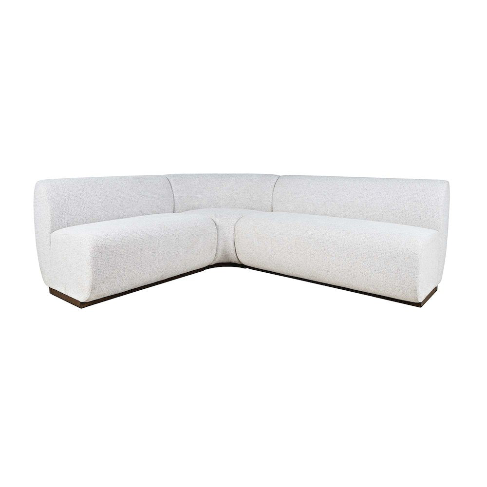 Milano Performance Fabric Banquette Sectional, 5 Seats and Corner Wedge