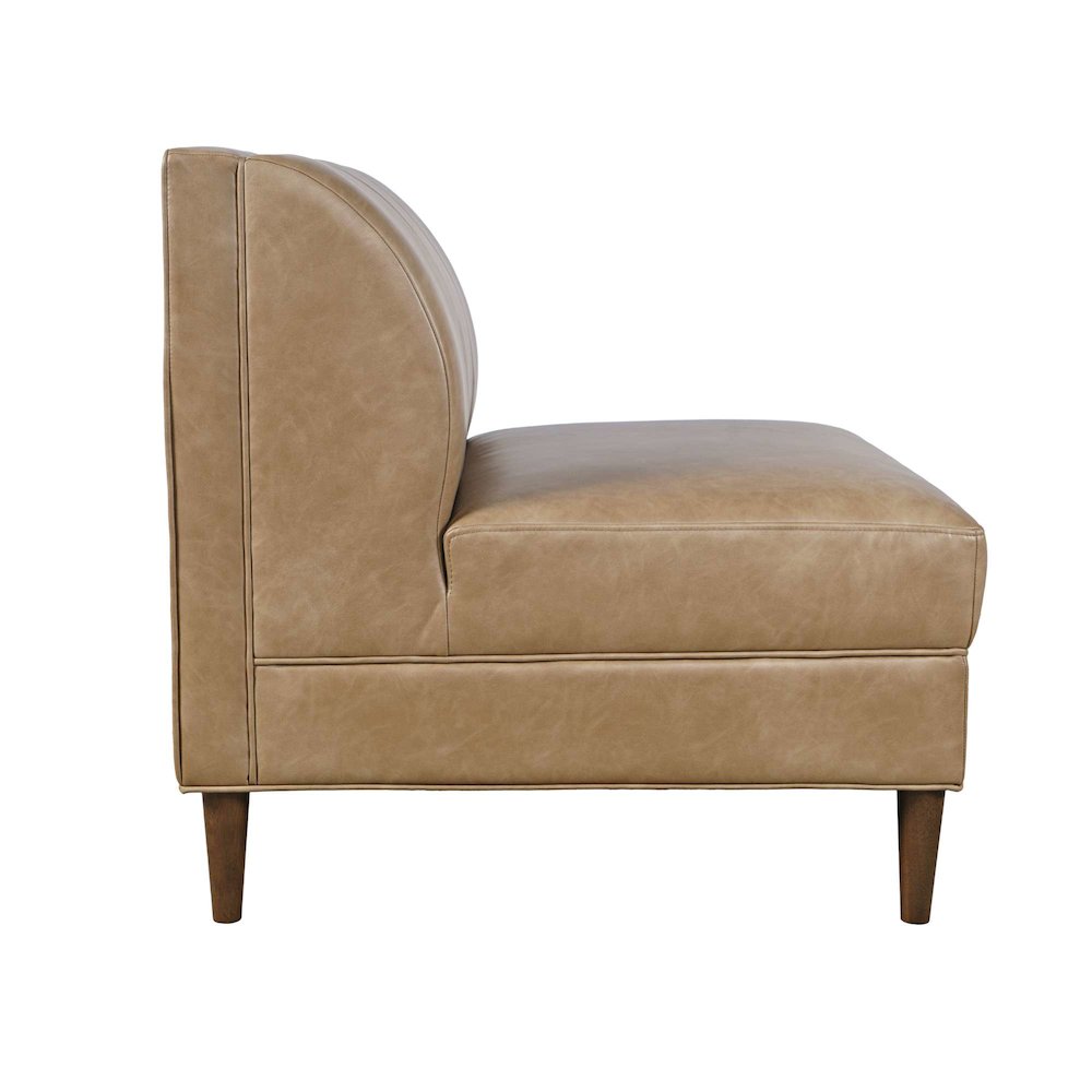 Ruston Modern Banquette Faux Leather Sectional One Seat Bench