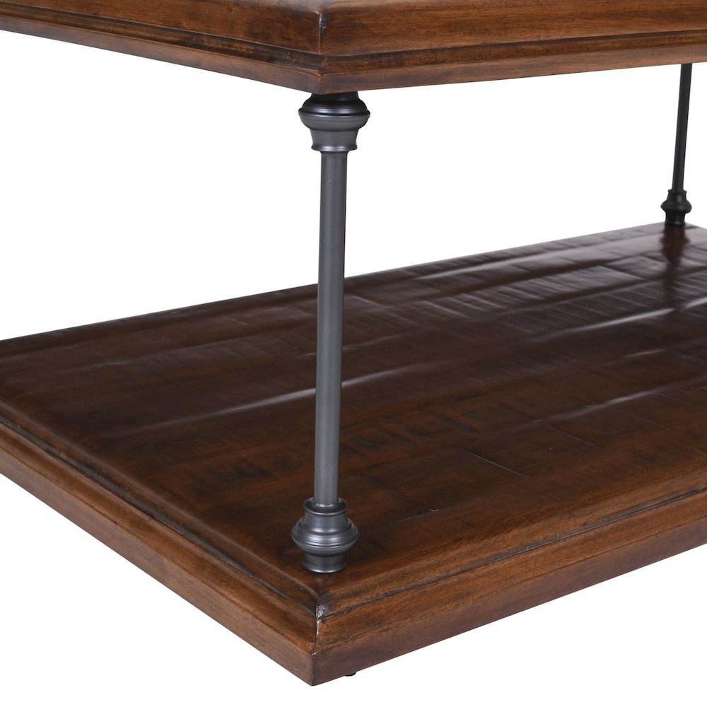 Larson Transitional Industrial Three Piece Living Room Occasional Table Set