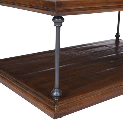 Larson Transitional Industrial Three Piece Living Room Occasional Table Set
