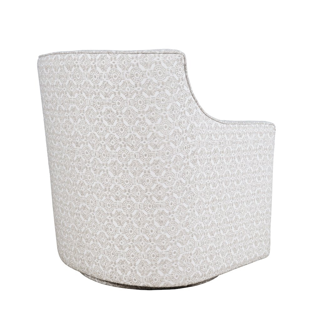 Barrett Crux Transitional Modern Textured Upholstery Swivel Accent Armchair