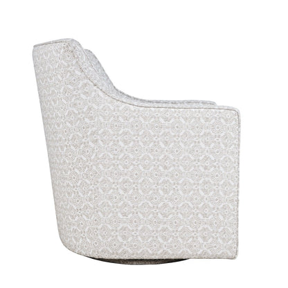 Barrett Crux Transitional Modern Textured Upholstery Swivel Accent Armchair