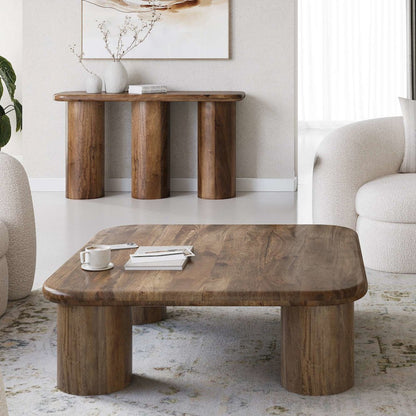 Mandara Global Modern 44" Square Solid Wood Coffee Table