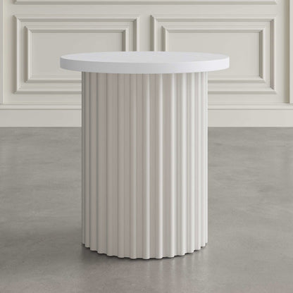 Auden Three Piece Mid-Century Modern Fluted Living Room Coffee and End Table Set