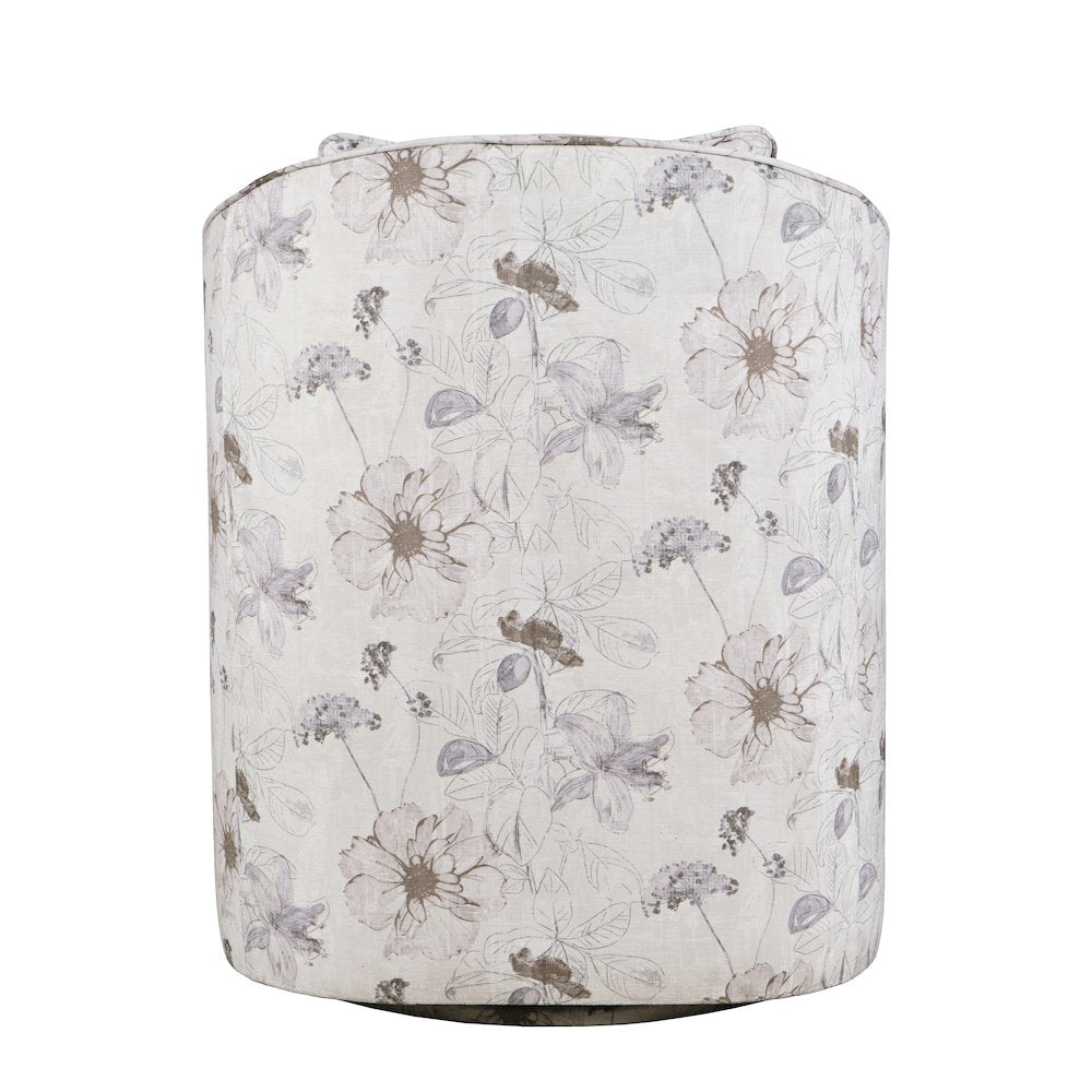 Daisy Bloom Classic Traditional Swivel Accent Armchair with Pillow