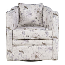 Daisy Bloom Classic Traditional Swivel Accent Armchair with Pillow