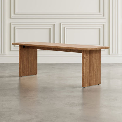 Burke 54" Rustic Modern Solid Wood Dining Bench
