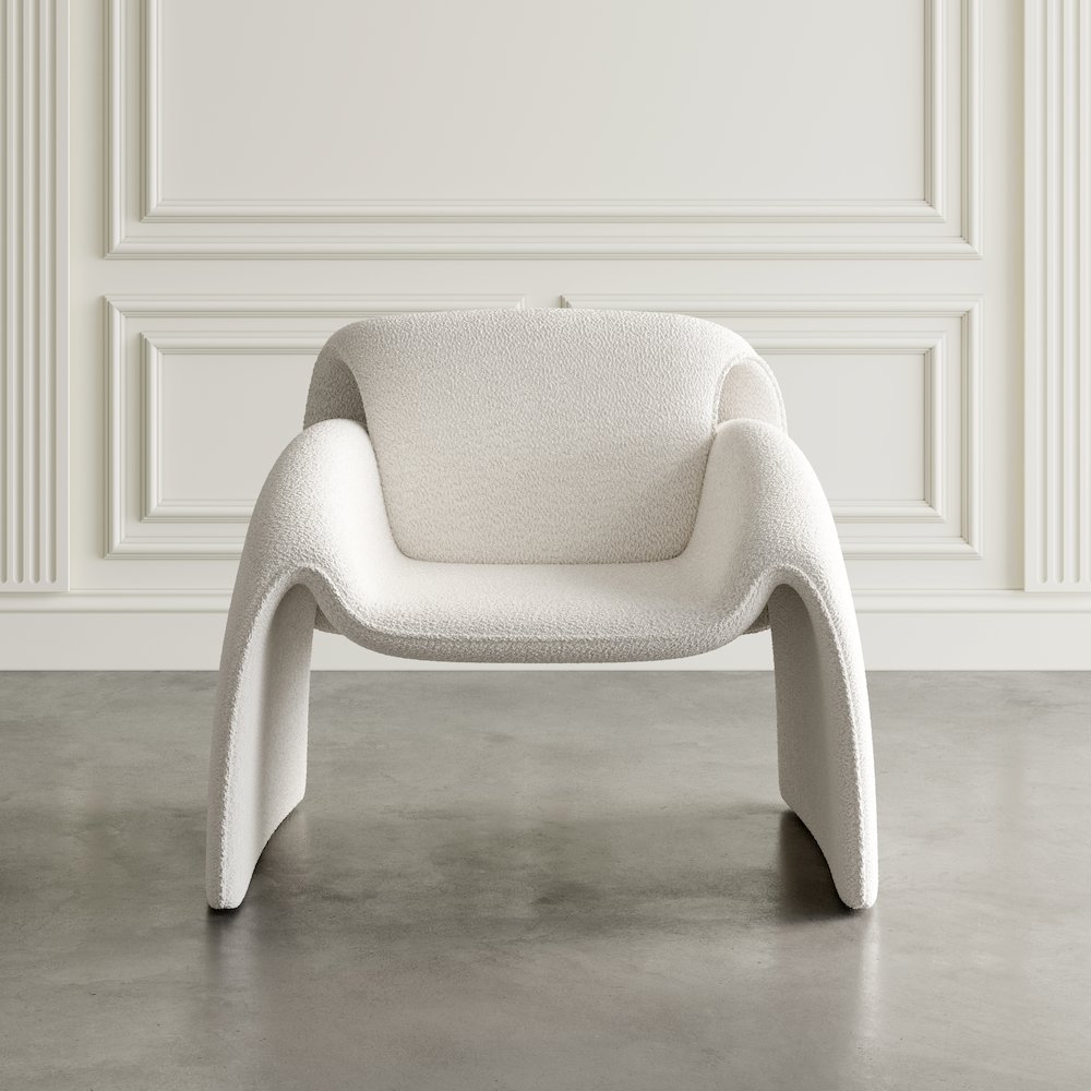 Dolce Mid-Century Modern Bent Angle Upholstered Accent Chair