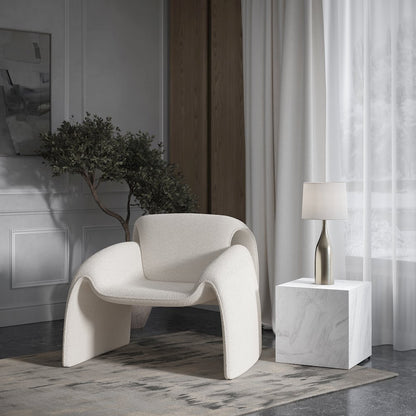 Dolce Mid-Century Modern Bent Angle Upholstered Accent Chair